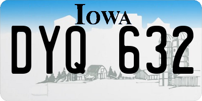 IA license plate DYQ632
