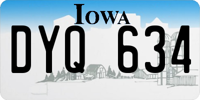 IA license plate DYQ634