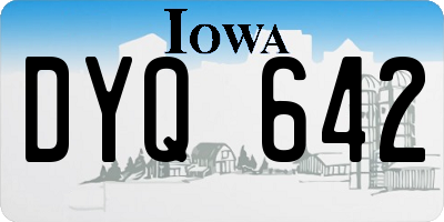 IA license plate DYQ642