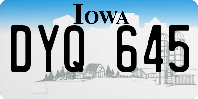 IA license plate DYQ645