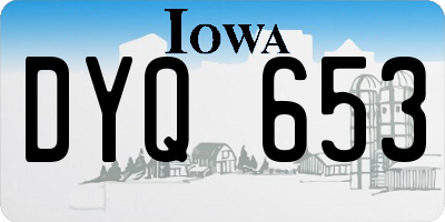 IA license plate DYQ653
