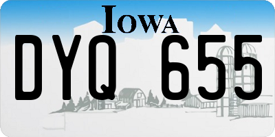 IA license plate DYQ655