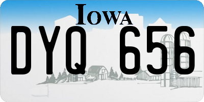 IA license plate DYQ656