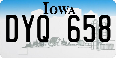 IA license plate DYQ658