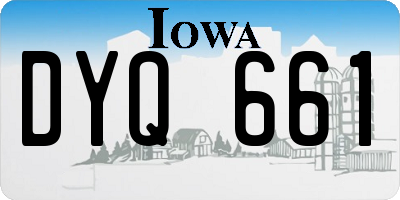 IA license plate DYQ661