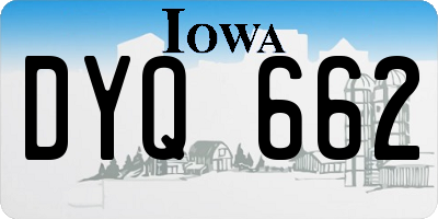 IA license plate DYQ662