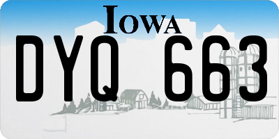IA license plate DYQ663