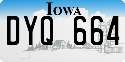 IA license plate DYQ664