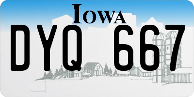IA license plate DYQ667
