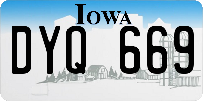 IA license plate DYQ669