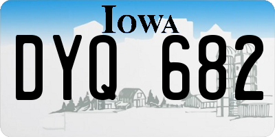 IA license plate DYQ682