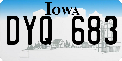 IA license plate DYQ683