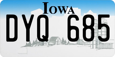 IA license plate DYQ685