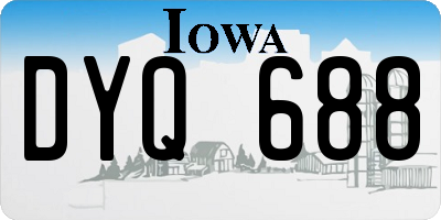IA license plate DYQ688