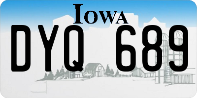 IA license plate DYQ689