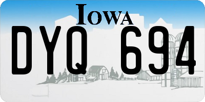 IA license plate DYQ694