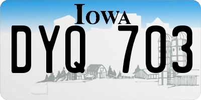 IA license plate DYQ703