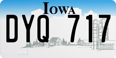 IA license plate DYQ717