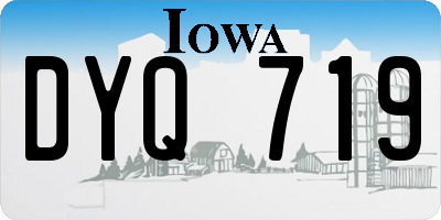 IA license plate DYQ719