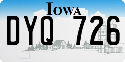 IA license plate DYQ726