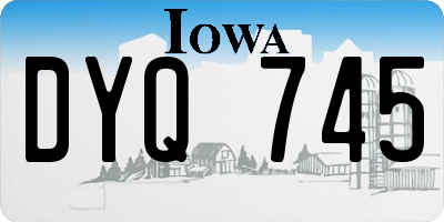 IA license plate DYQ745