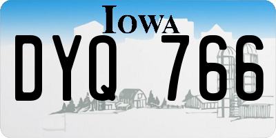 IA license plate DYQ766