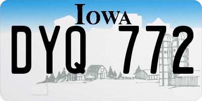 IA license plate DYQ772