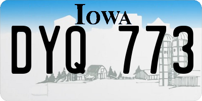 IA license plate DYQ773