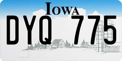IA license plate DYQ775