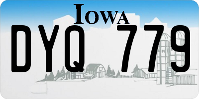 IA license plate DYQ779