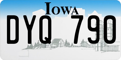 IA license plate DYQ790