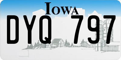 IA license plate DYQ797