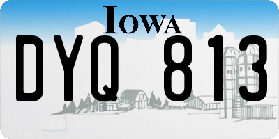 IA license plate DYQ813