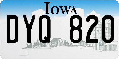 IA license plate DYQ820