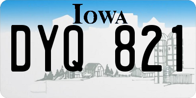 IA license plate DYQ821