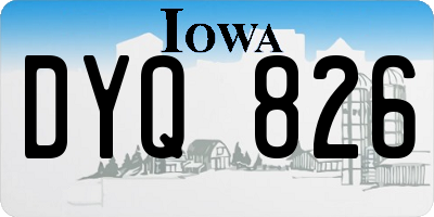 IA license plate DYQ826