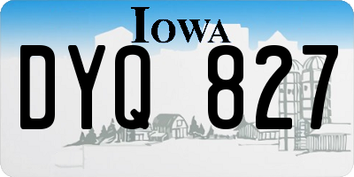 IA license plate DYQ827