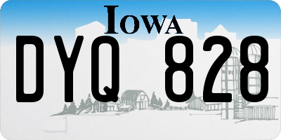 IA license plate DYQ828