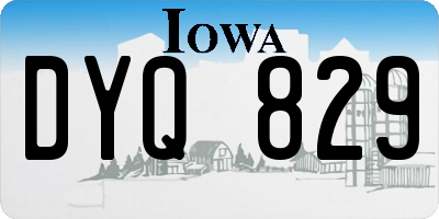 IA license plate DYQ829