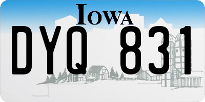 IA license plate DYQ831