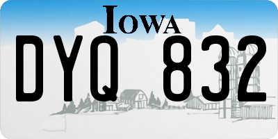 IA license plate DYQ832