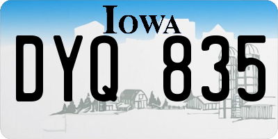 IA license plate DYQ835