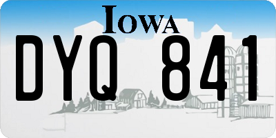 IA license plate DYQ841