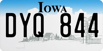 IA license plate DYQ844