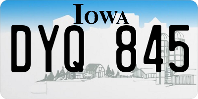 IA license plate DYQ845