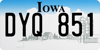 IA license plate DYQ851