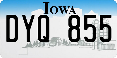 IA license plate DYQ855