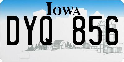 IA license plate DYQ856