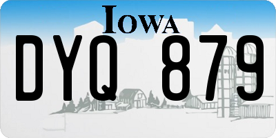IA license plate DYQ879