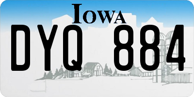 IA license plate DYQ884